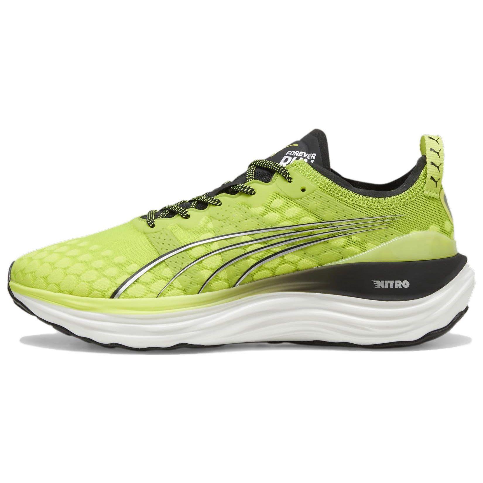 

Puma Men s ForeverRun Nitro Low-Top Running Shoes Lime Pow Black White 377757-18 EU 39