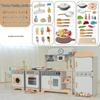 Wooden Pretend Play Kitchen Set: Fruit Cutting Toys for Kids' Birthday Gift