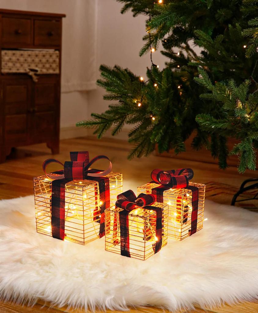 MORGEN SKY Christmas Decoration Gift Box Set of LED String Lights for Indoor and Outdoor Mini Bulb Fairy Box Christmas Decorative Timer SXL05 3, Use,