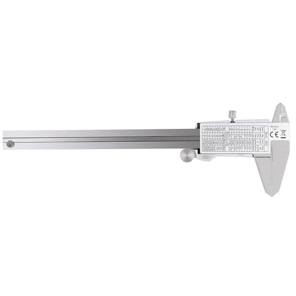 1× 150mm LCD Digital Electronic Vernier Caliper Gauge Stainless Steel Micrometer