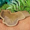 Anti-Slip Base Turtle Soaking Tub with Ramp Turtle Water Pool Reptiles Water Dish  for Small Pet