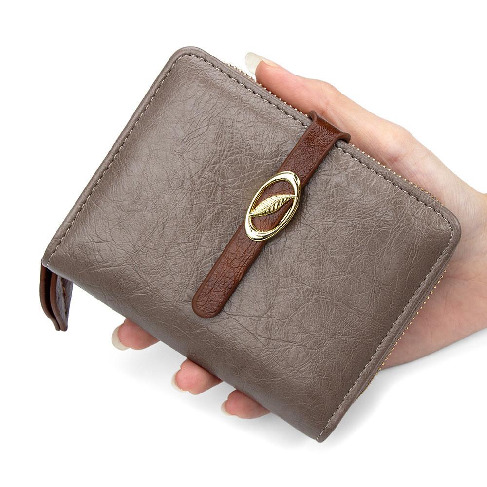 Womens Fashion Leather Wallet With Multiple Card Slots And Coin Pocket For Daily Use