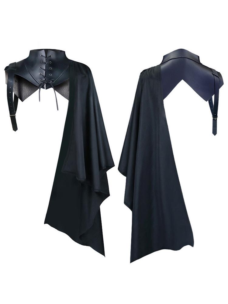2025 Medieval Hooded Wizard Cloak Costume for Cosplay & Parties