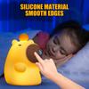 Silicone Capybara Night Lights Portable USB Rechargeable Animal Touch Control Lamp  For Children's Gift Home Bedroom Decor