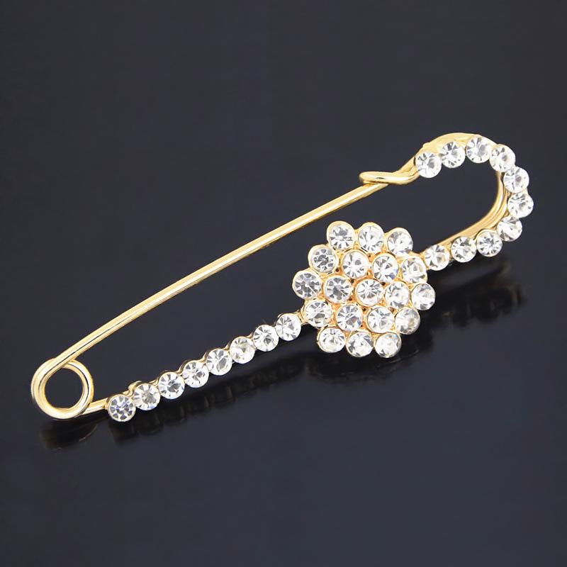 Large Rhinestone Brooch Pin for Sweaters, Coats, and Cardigans - Men's and Women's Accessory