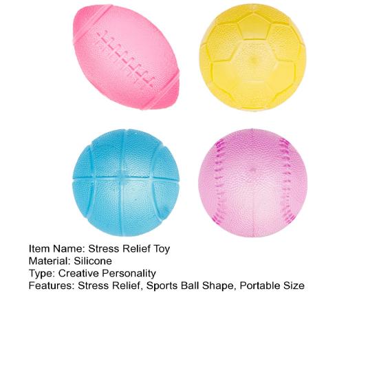 4 Stück Sportball Knetspielzeug Stressabbau Mini Basketball Baseball Rugby Fußball Fidget Spielzeug Dekompression Stressball Sportler Geschenk