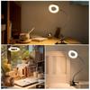 LED Desk Clip Study Lamp USB 3 Colours Adjustable Bedside Desk Night Lamp Multi-purpose Flexible Black Reading Lights
