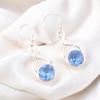 Attractive Blue Tanzanite Gemstone 925 Stamped Silver Dangle Earrings 1.68" CE-15-6
