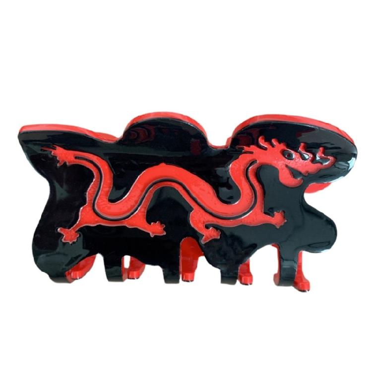 

Temperament Dragon Shape Hair Claw Delicate Clip for Girls Carnivals Ceremony 1 чорний/червоний