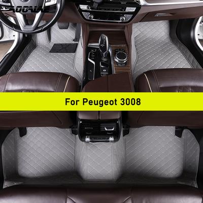 Autó padlószőnyegek Peugeot 3008 2009-hez Autó szőnyegek Láb Coche Kiegészítő