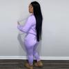 Tuta da donna con cappuccio due pezzi set felpe con cappuccio tasche pantaloni tuta pantaloni con coulisse set sportivo