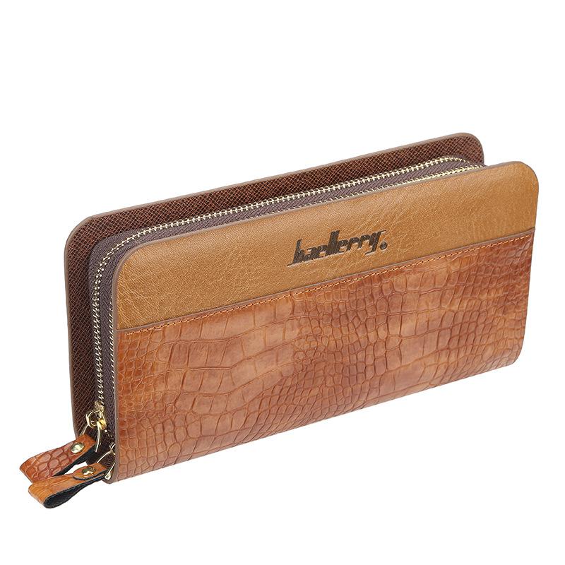 

Plaid Casual Clutch Bag Men s Wallet Long Clutch Bag Mobile Phone Bag світло-коричневого кольору
