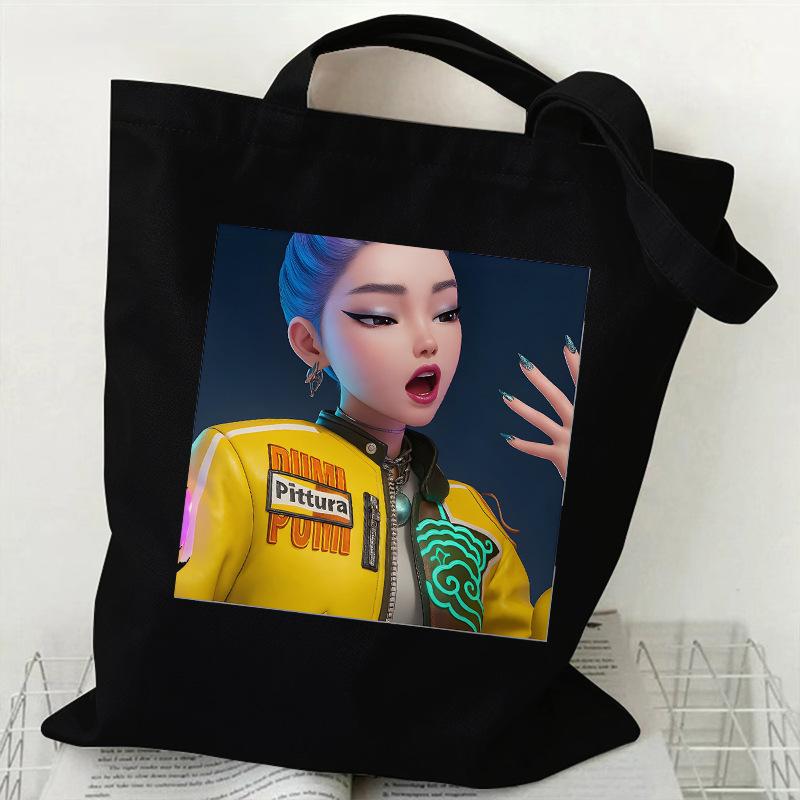 Hot sale Kpop Korean Witch Hunter Girls Group printed canvas bag for women's daily shopping bag
