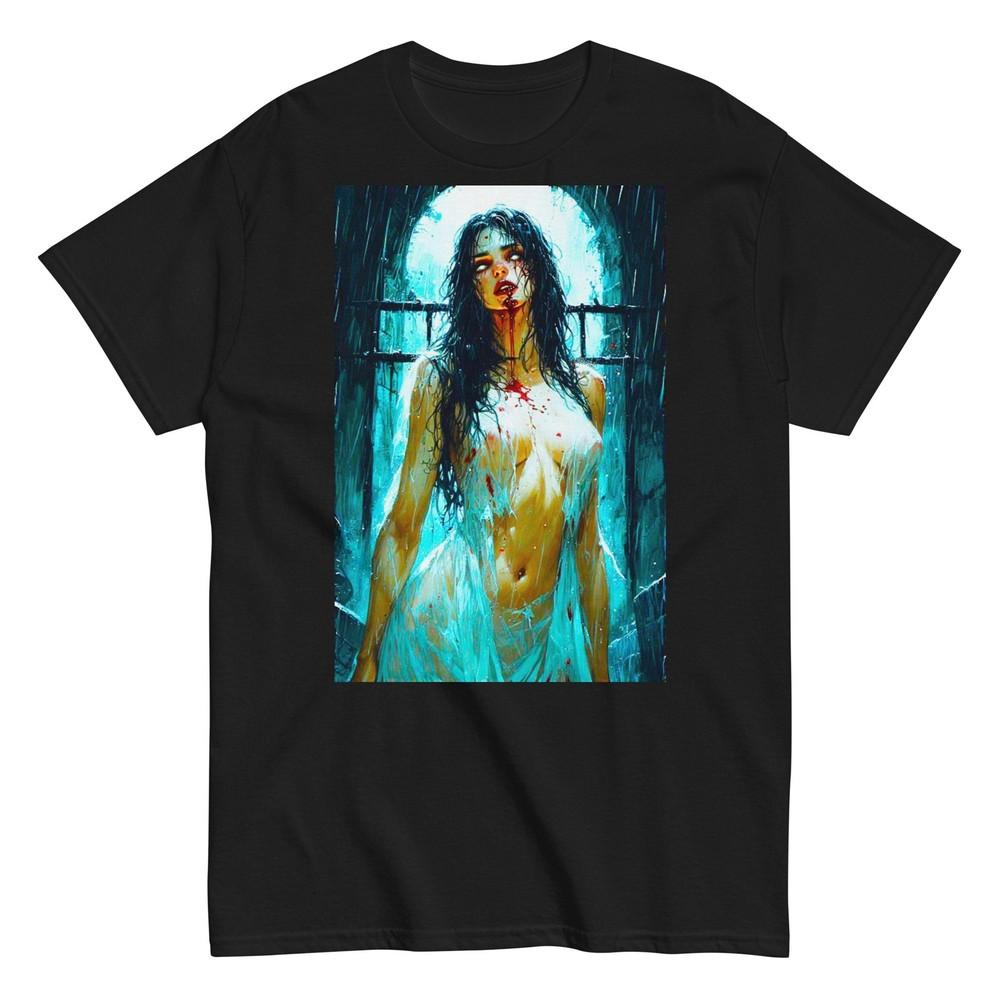 

Аниме ужасов Девушка Хентай Сексуальная Манга Футболка с коротким рукавом Унисекс 2XL