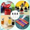 BENECREAT 15 Pack 50ml Transparent Plastic Dispensing Bottle with Twist Cap and Graduated Measurement for Liquids, Inks, Oils, Arts and Crafts