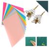 12pcs Colorful Heat Shrink Film Sheets 12 Colors 14.5x20CM Shrink Art Paper Shrinkable Film Sheets Creative Craft