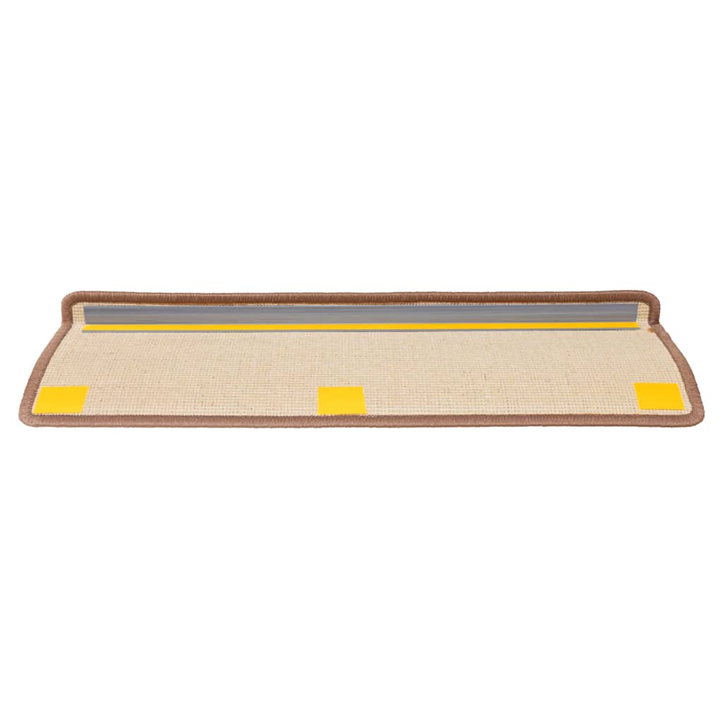 Step Mats 30 Pcs. 65 X 21 X 4 Cm Brown Rectangular Edge