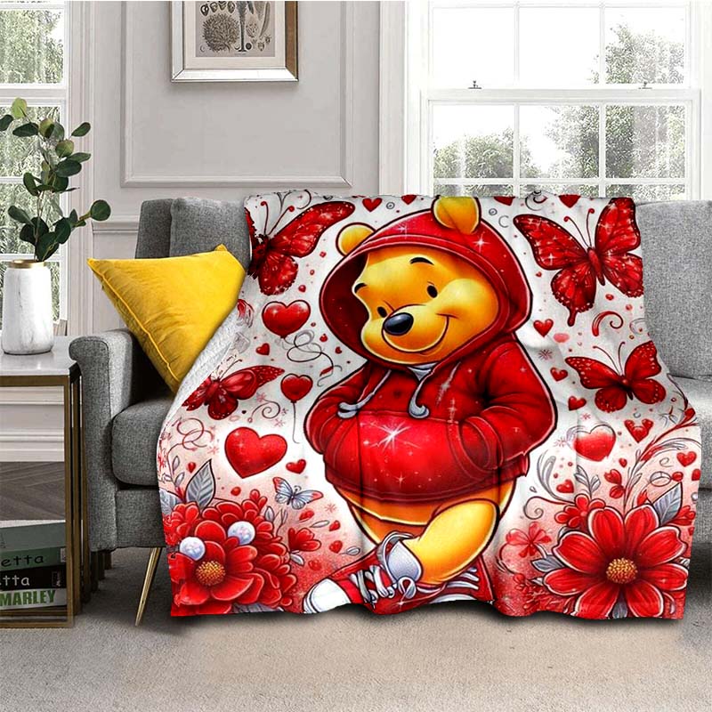 

The Winnie The Pooh Cloud Cartoon Blanket Is Suitable for Use on Sofas, Beds Travel, and Other Occasions, Making It A Great Gift 75x90cm