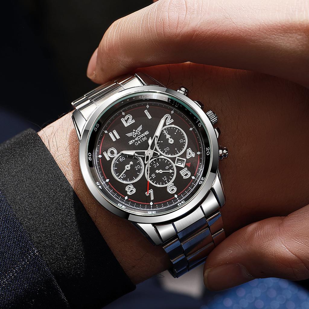 Watch Trendy Brand Casual Men'S Business Trend Three-Eye Decorative Quartz Watch