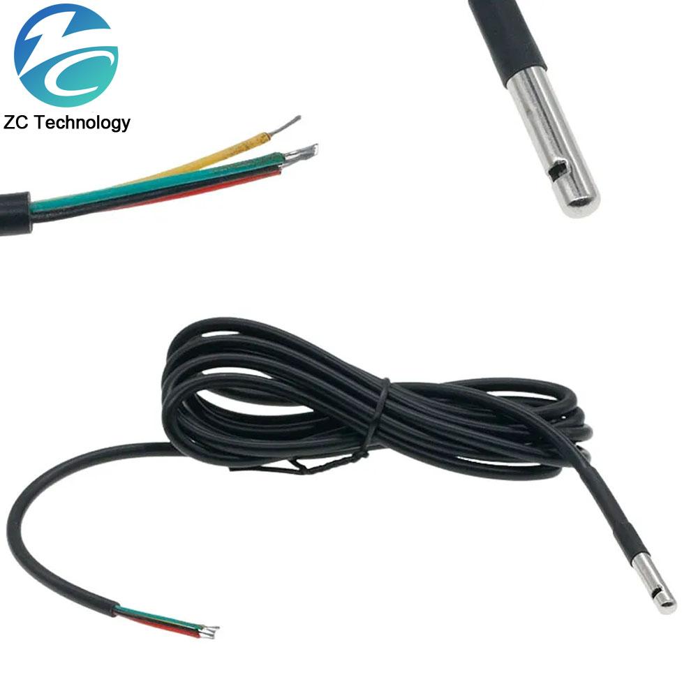 

SHT20 SHT30 SHT40 temperature and humidity sensor waterproof stainless steel IIC module digital I2C probe SHT40-2M
