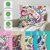 Paisley Pattern Cushion Pillowcase Printed Polyester 45X45Cm Throw Pillow Cover Decorative Sofa Cushion Pillowslip Home Decor