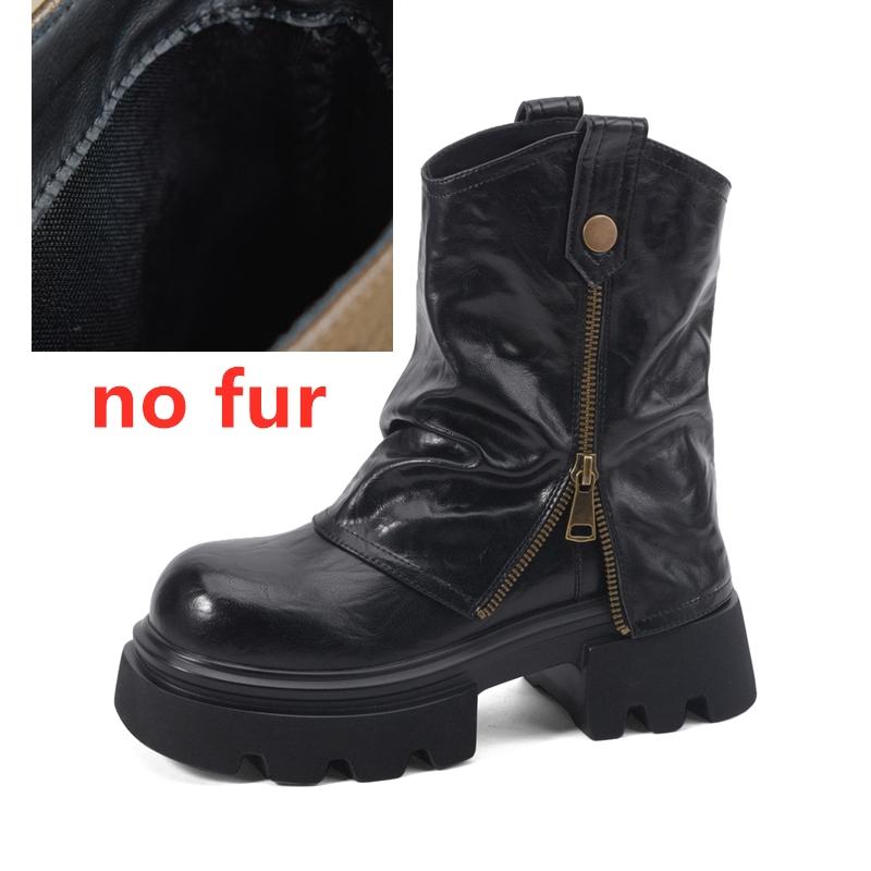 Fashion 2025 Women's Trouser Boots Thick-soled Square-toe Women Ankle Boots and Short Boots Large-size Fashion Motorcycle Boots female