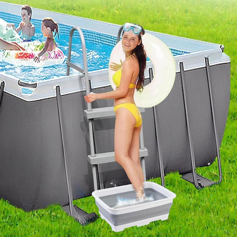 Portable Foot Bath Folding Pool Foot Tub Feet Soaking Bucket  for Home Outdoor Camping Spa Basin Pool Tub for Feet