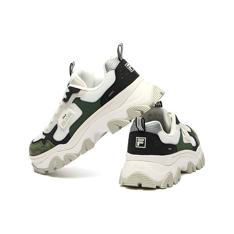 Fila Hike Mesh Fabric Synthetic Leather Pigskin Comfortable Versatile Sports Low-Top Lifestyle Casual Shoes Women sneaker White Black F12W134158FWJ