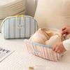 Portable Underwear Storage Bag With Stripe Design Large Capacity For Travel Business Trips
