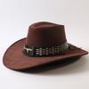 Popular European and American Classic Big-brimmed Western Cowboy Hat Men's and Women's Outdoor Fashion Anti-sun Cowboy Hat Jazz Hat