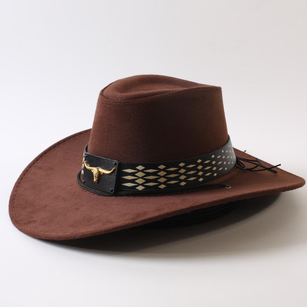 Popular European and American Classic Big-brimmed Western Cowboy Hat Men's and Women's Outdoor Fashion Anti-sun Cowboy Hat Jazz Hat