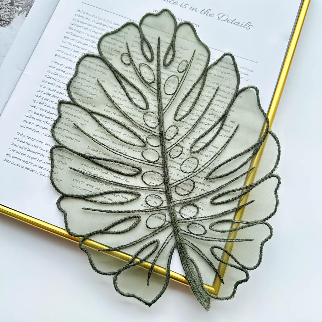 Eugen Yarn Embroidered Lotus Leaf Clothing Doll Jewelry Decorative Patch Lace