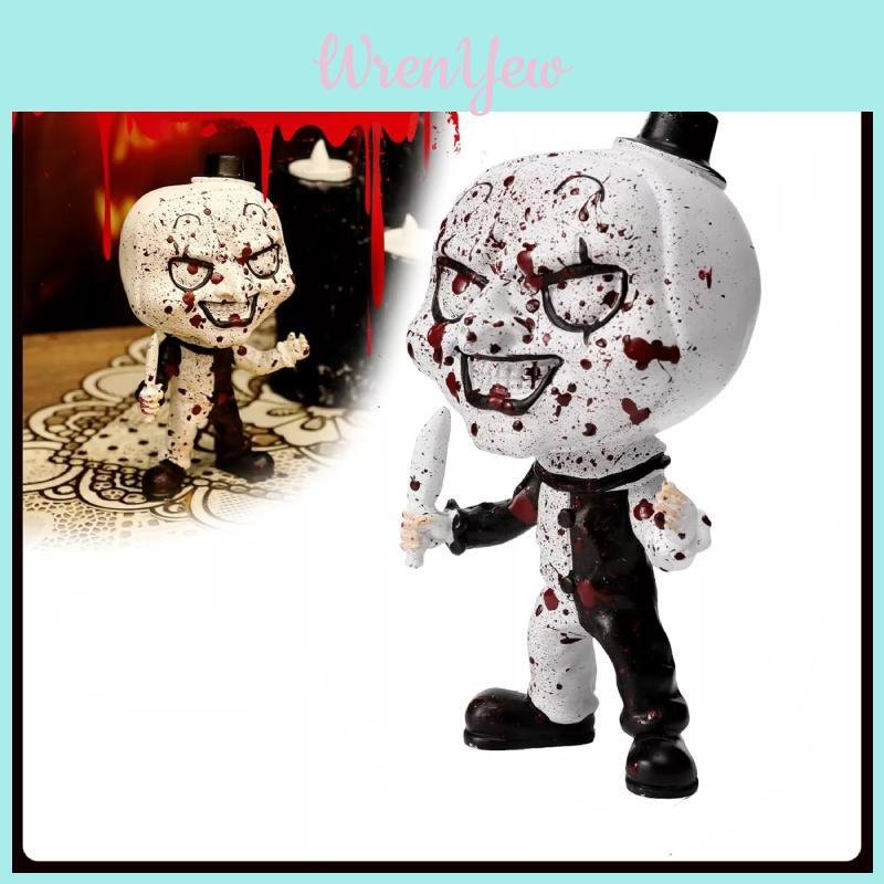 Spooky Modern Resin Soul Reaper Clown Decorative Figurine For Halloween Table Display