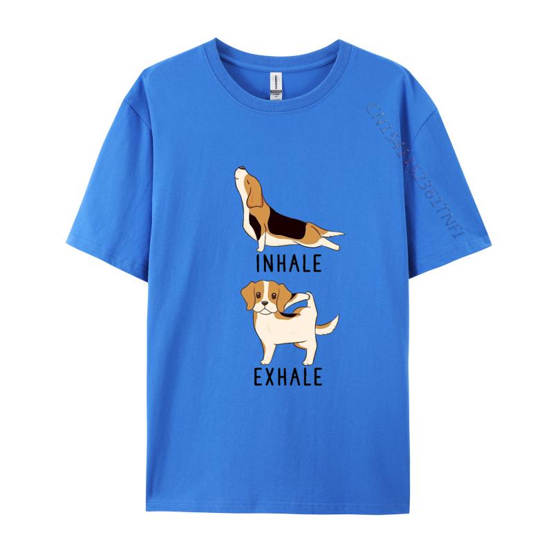 Inhale Exhale Beagle Yoga Tshirt Unisex Humorous TShirt Cotton Tees Harajuku TShirt Anime Printed Tshirt