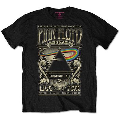 Pink Floyd Carnegie Hall 1972 Ly Siyah Tişört Unisex Tişört