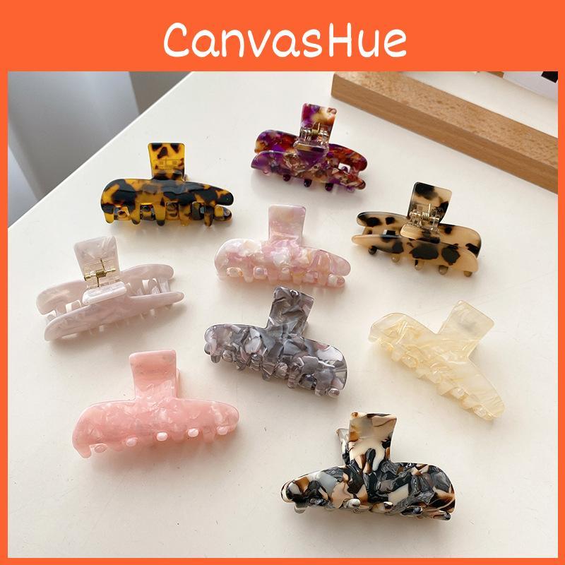 Stunning Korean Fashion Minimalist Hair Claw Clip With Trendy Watercolor Tortoiseshell Design