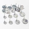 20pcs 6-12mm Stainless Steel Earring Studs Pins Craft Findings for Stud Earrings DIY Jewelry Making Accessories Findings