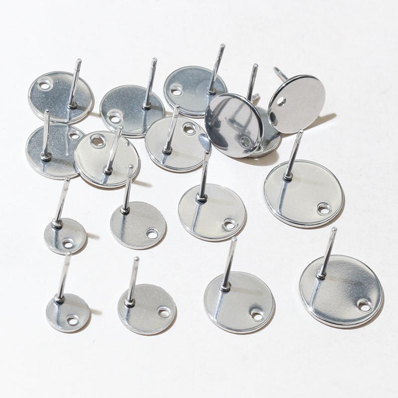 

20pcs 6-12mm Stainless Steel Earring Studs Pins Craft Findings for Stud Earrings DIY Jewelry Making Accessories Findings 6mm