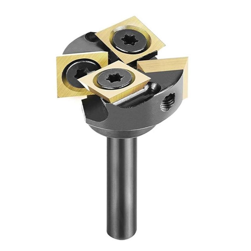 

4 Flute Slab Leveling Router Bit 1-1/4 Cutting Diameter Spoilboard Planing Cutter For Surfacing Flattening Applications
