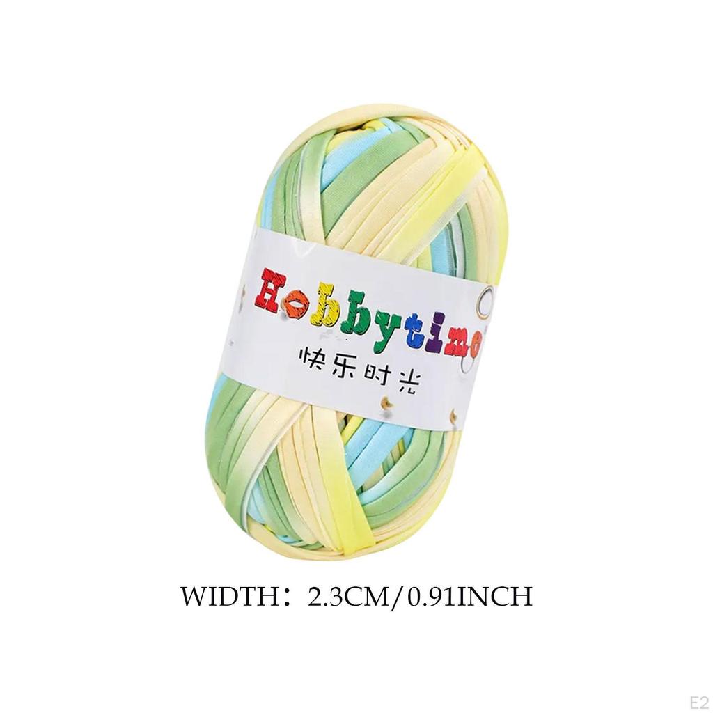 T Shirt Yarn Elastic for Crocheting Thick Crochet Pet Bed Bags Rugs Yellow Green