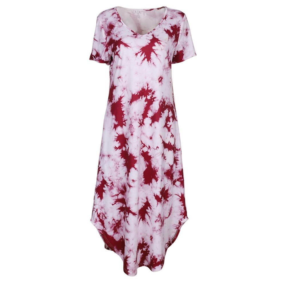 Dámské šaty s kapsami Pohodlné Volné Domácí oblečení Noční košile Pyžamo