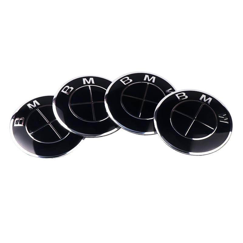 KSMH6 4Pcs Car Styling BMW Emblem Tire Wheel Center Sticker Hub Cap Badge Decals For BMW M Power 1 3 4 5 6 7 M3 M5 M6 E46 E39 E60 E90