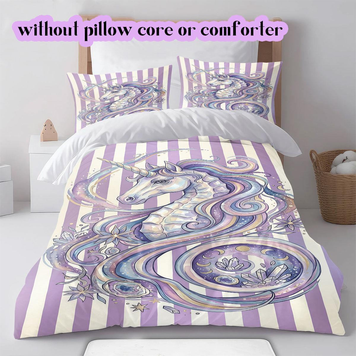 

Watercolor animal stripes Pattern Bedding,Quilt Set Quilt Cover Pillowcase Home Birthday Gift (1*duvet cover+2*pillowcase,without core) 135x200cm