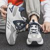New Lace-up Student Sports Shoes Breathable Mesh Surface Thick Sole Non-slip Men's Shoes Youth Soft Sole Running Shoes