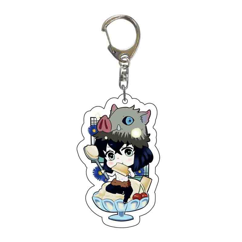 Demon Slayer Kimetsu No Yaiba Infinity Castle Acrylic Key Ring Kamado Nezuko Tokitou Muichirou Action Model Figure Toys Premium Quality