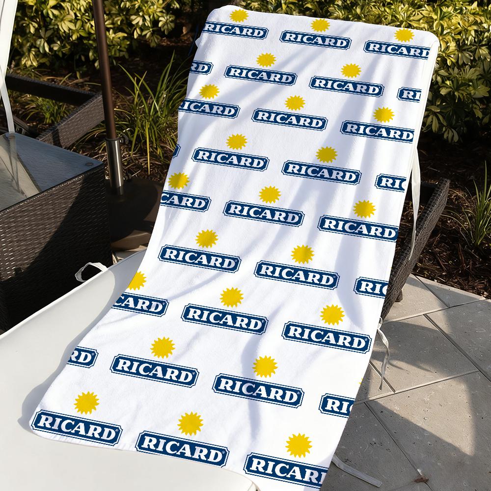 Fashion Towel Soft Pool Gift For Travel Gym Shower Camping Quick Dry Sports R-RicardS Logo Large Beach Towels