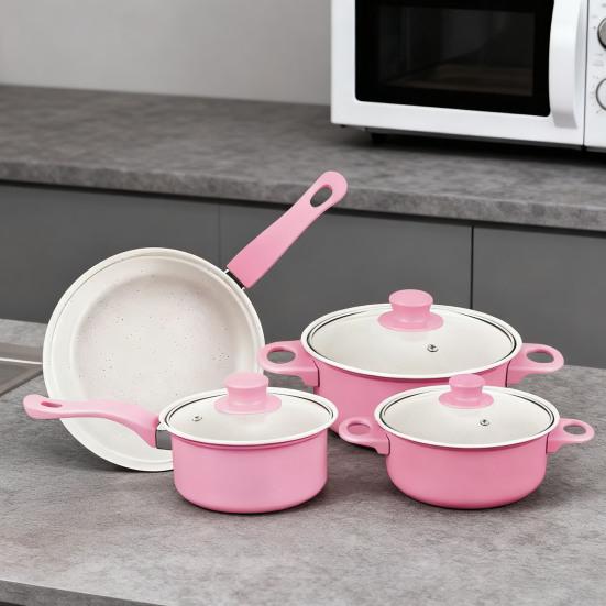 13Pcs Cookware Set Non-Stick Iron Pots And Pans with Comfortable Handles