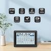 Indoor Climate Calendar Clock with Alarm Reminder, Large Digital Month Week Date Display, Wall Mount Format for Office Schedule Viewing