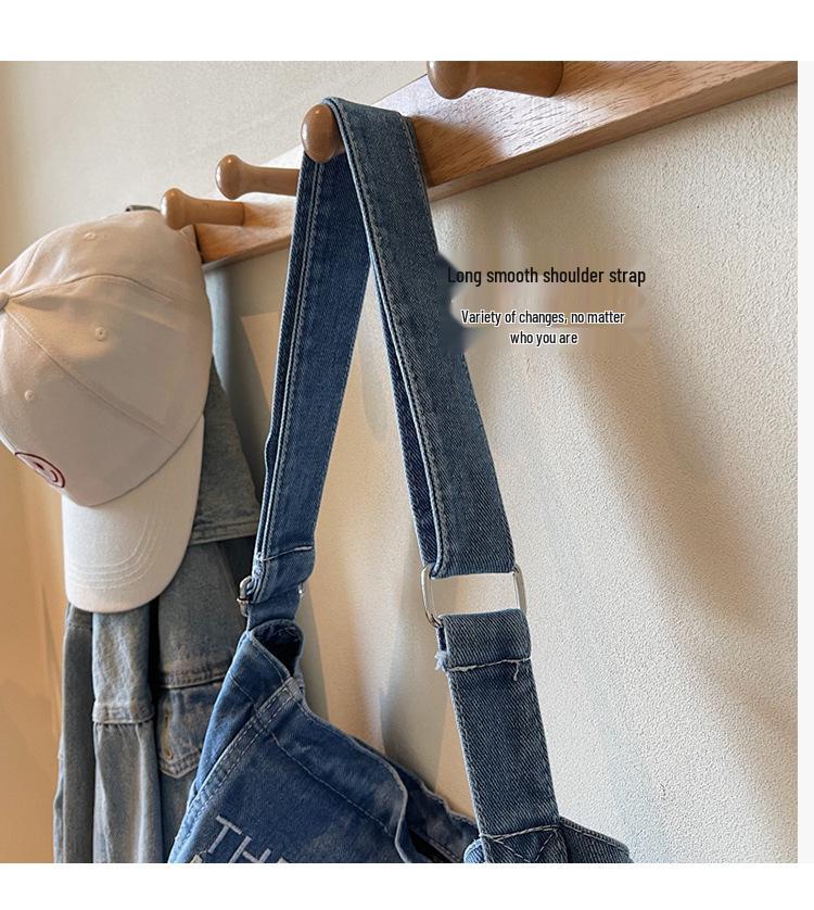 Korean Retro Distressed Women's Crossbody Tote Bag 2026