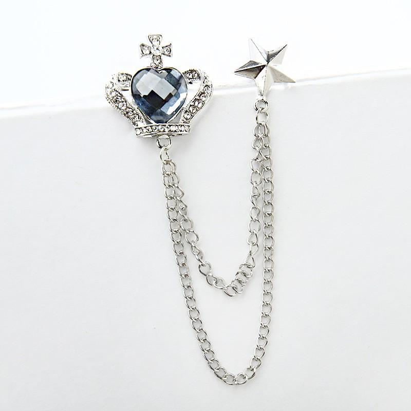 Baroque Rhinestone Pearl Corsage Necklace Brooch - Retro British Court Suit Accessory